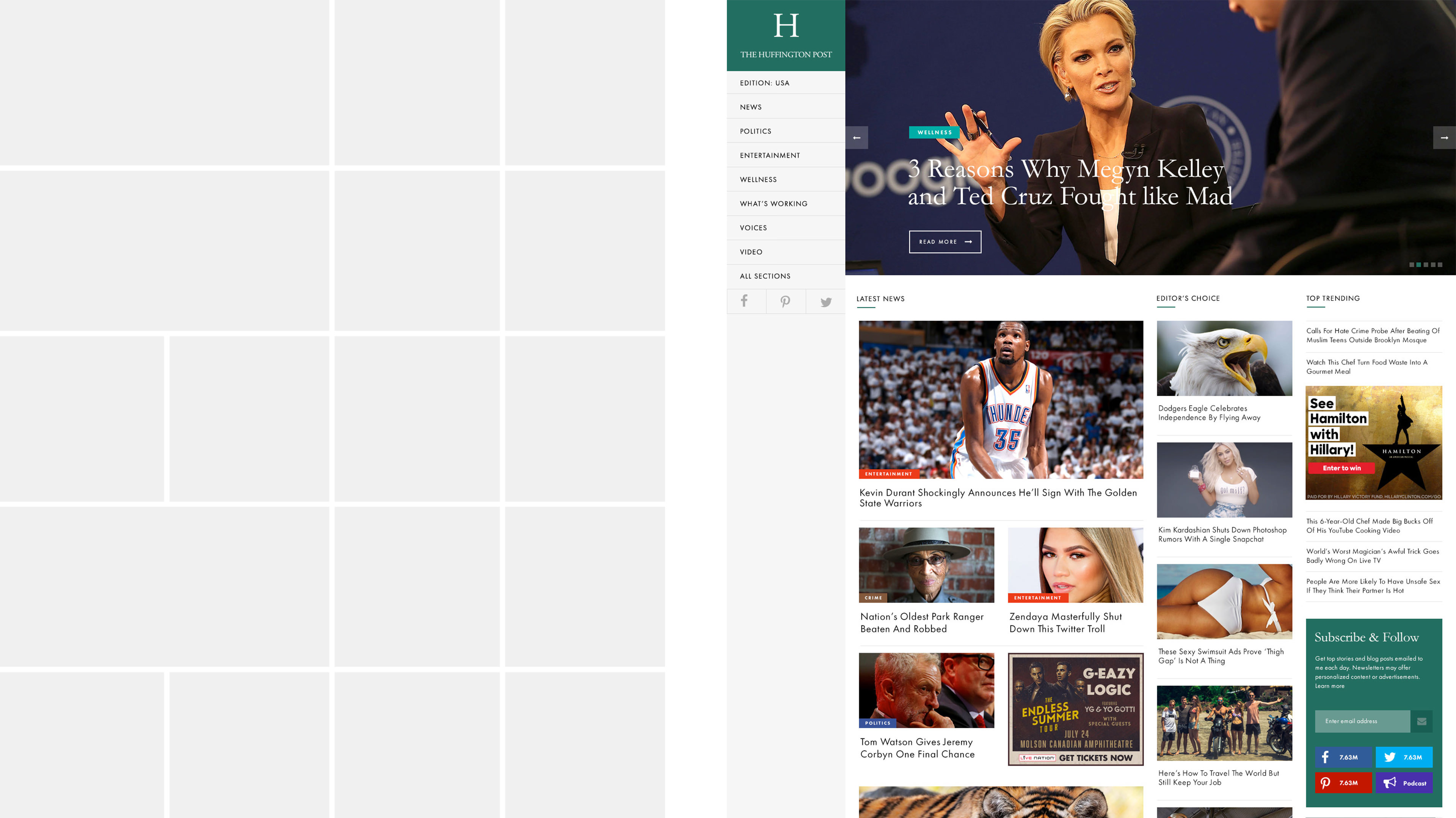 Huffington Post Redesign by Titus Klein