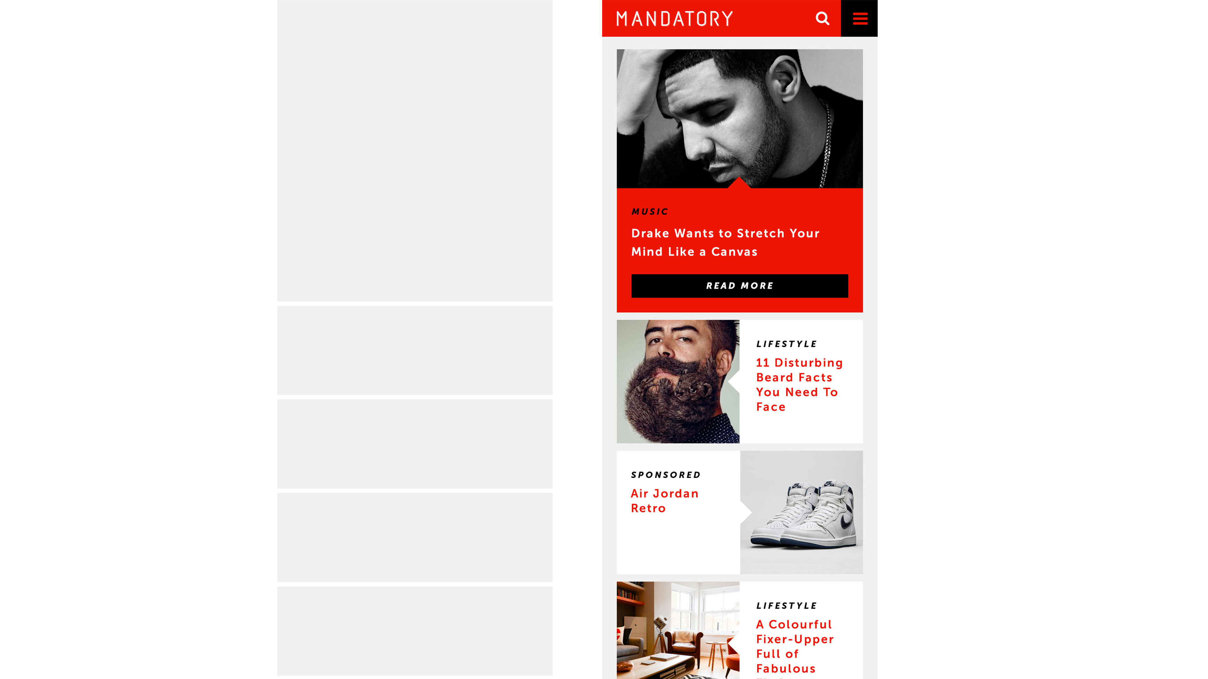 Mandatory website redesign by Titus Klein