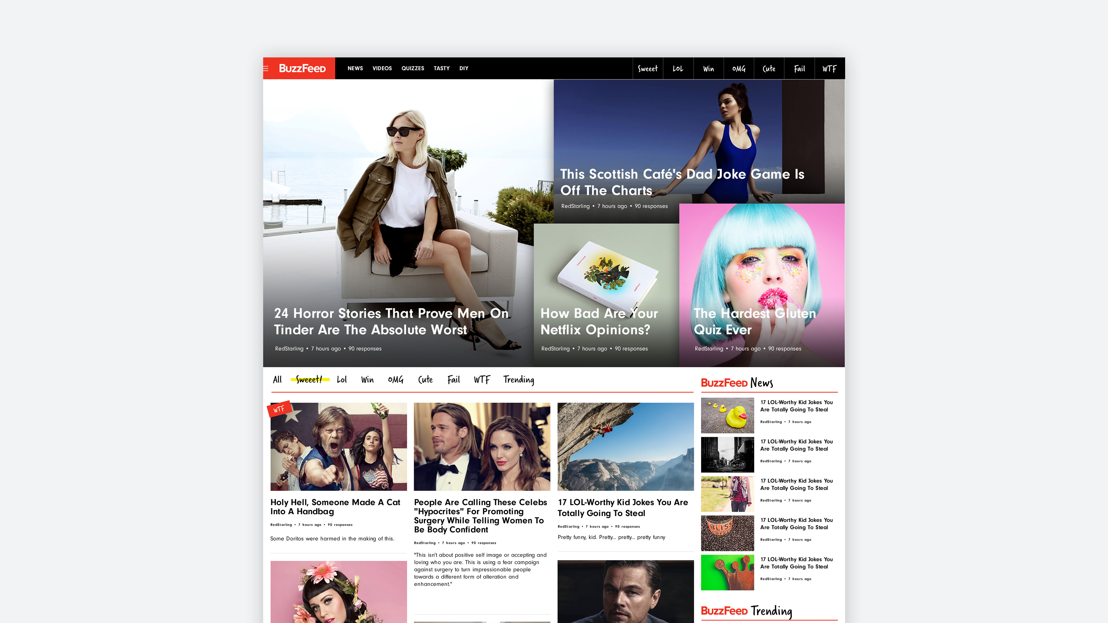 Buzzfeed Redesign and Rebrand by Titus Klein